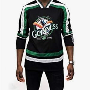 Guinness Black and Green Men's Jersey XXL